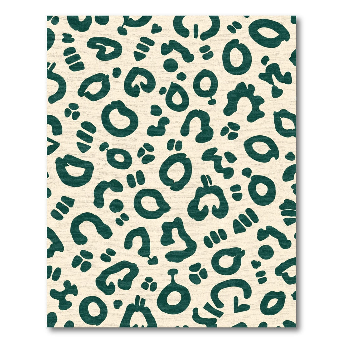 Deep Teal Leopard Spot Organic Rug