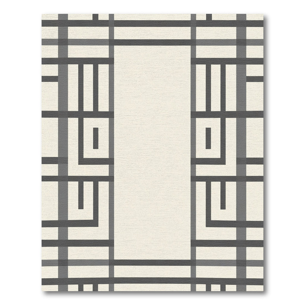 Abstract Grid Linear Composition Rug
