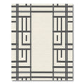 Abstract Grid Linear Composition Rug