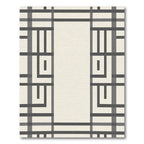 Abstract Grid Linear Composition Rug