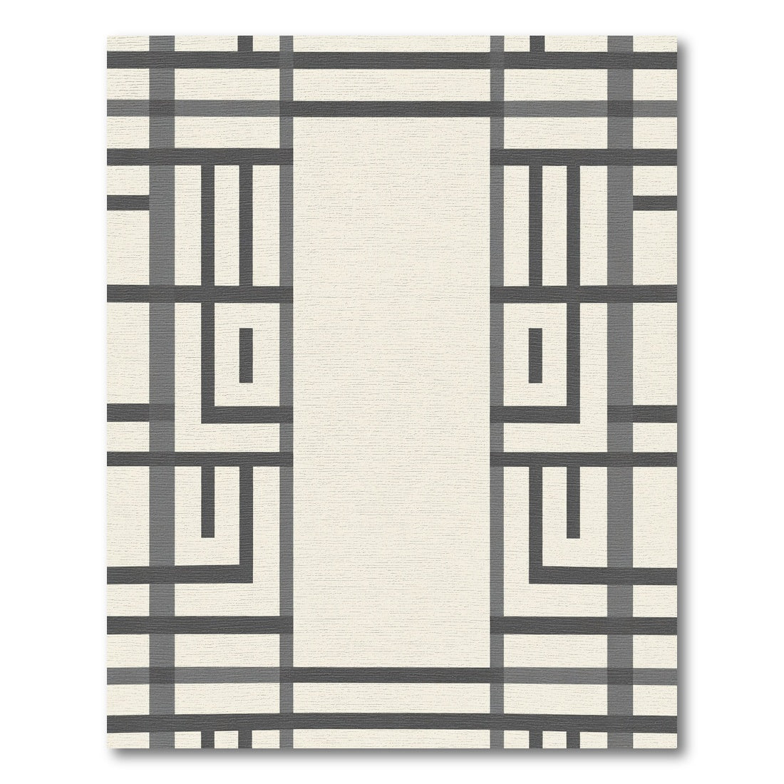 Abstract Grid Linear Composition Rug
