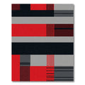 Bold Red Geometric Abstract Stripes Rug