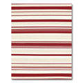 Classic Red Cream Stripe Rug