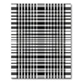 Black White Gray Linear Checkered Rug