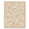 Tan Leaf Botanical Border Rug
