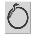 Black Ouroboros Circular Serpent Rug