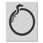 Black Ouroboros Circular Serpent Rug