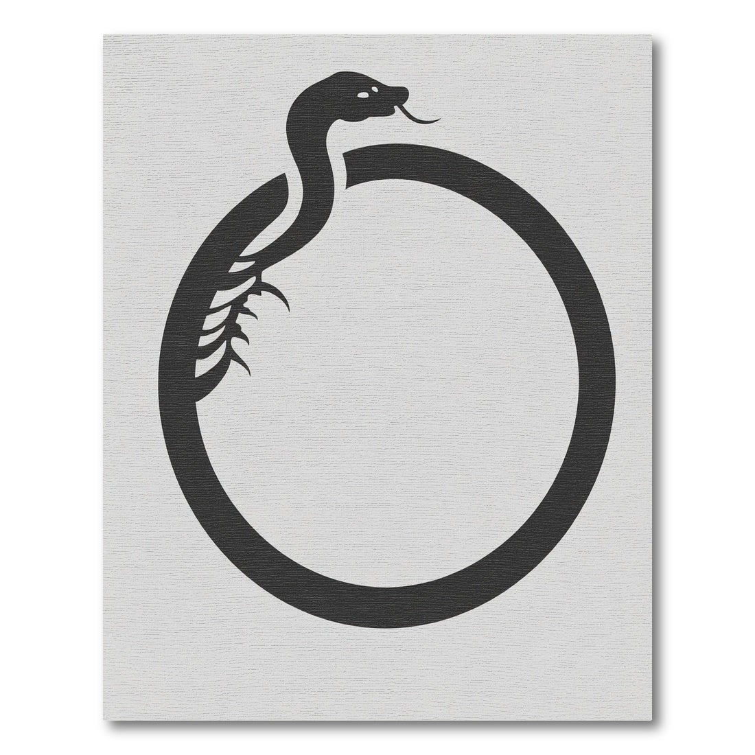 Black Ouroboros Circular Serpent Rug