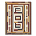 Earthy Geometric Rectangle Maze Rug