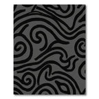 Textured Black Swirl Intertwine Rug