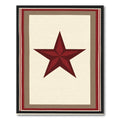Crimson Star Cream Border Rug