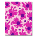 Vibrant Fuchsia Floral Field Rug