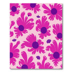 Vibrant Fuchsia Floral Field Rug