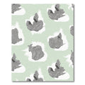 Soft Gray Abstract Dog Portrait Rug