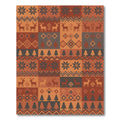 Rustic Autumn Deer Trees Stars Rug