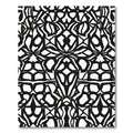 Black White Intricate Archway Medallion Rug