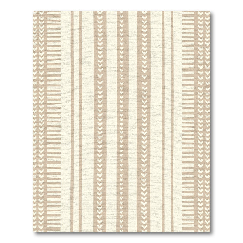 Neutral Boho Stripe Geometric Accents Rug