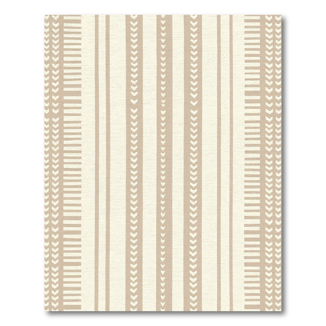 Neutral Boho Stripe Geometric Accents Rug