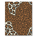 Brown Black Cream Spots Animal Print Rug