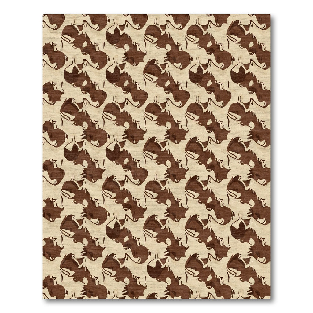 Textured Brown Abstract Organic Flow Rug