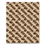 Textured Brown Abstract Organic Flow Rug