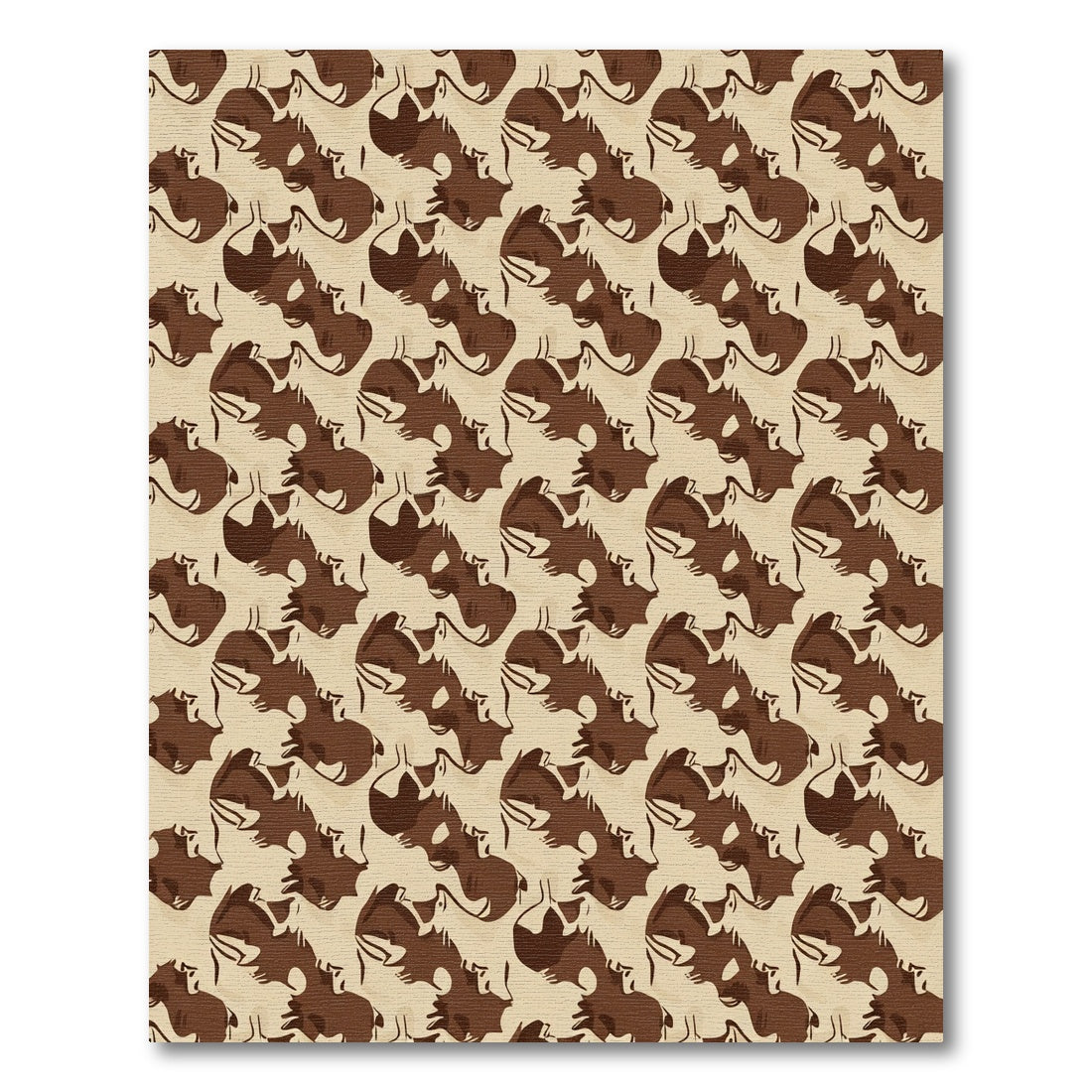 Textured Brown Abstract Organic Flow Rug