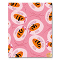 Pink Abstract Orange Seed Pod Rug
