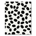 Black Oval Spots White Composition Rug