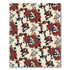 Abstract Camouflage Rust Navy Beige Rug