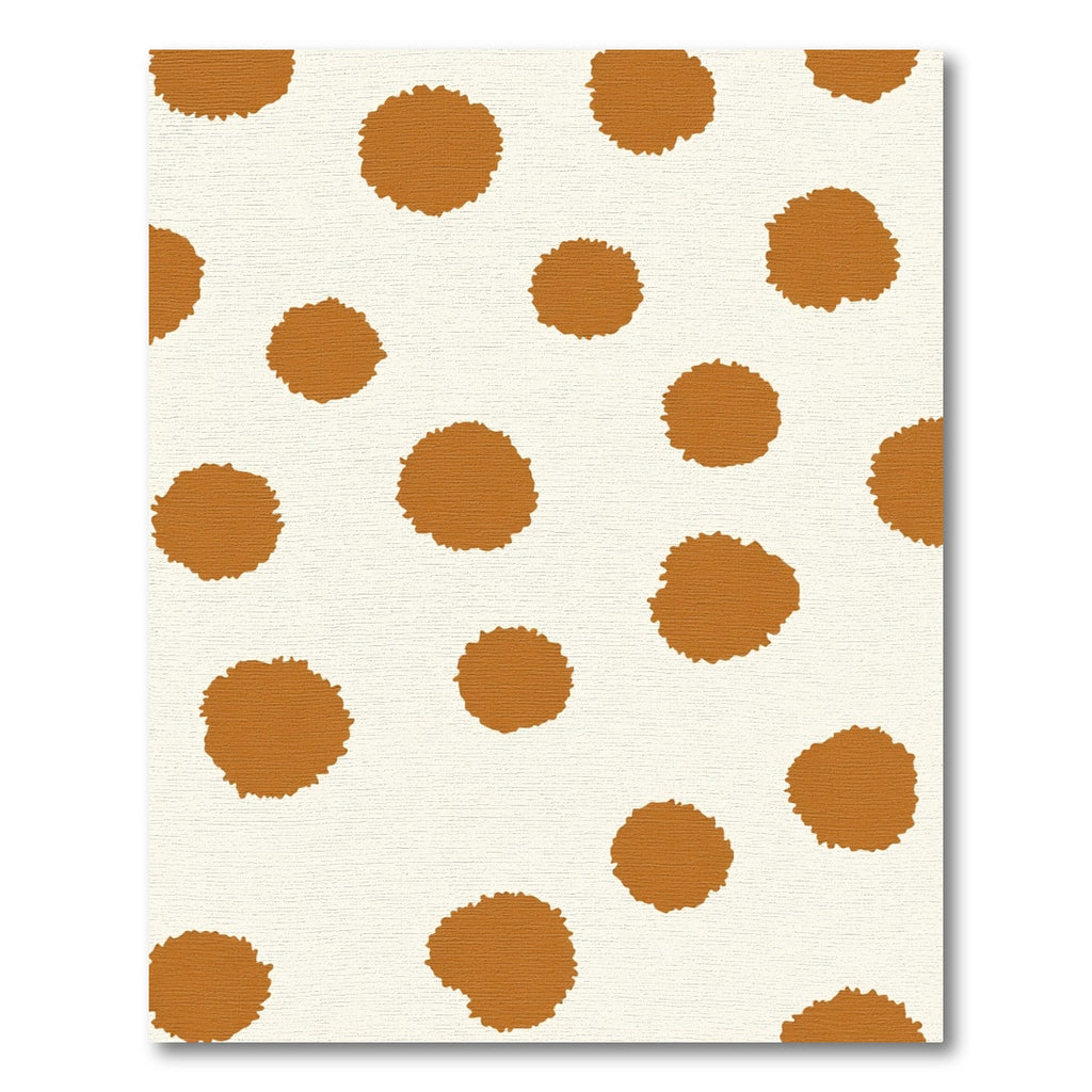 Warm Ochre Speckled Round Rug