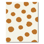 Warm Ochre Speckled Round Rug