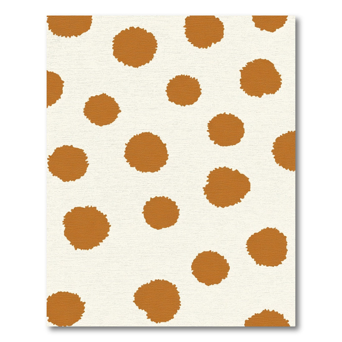 Warm Ochre Speckled Round Rug