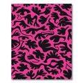 Bold Pink Black Organic Shapes Rug