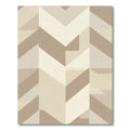 Earthy Tone Geometric Chevron Rug