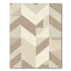 Earthy Tone Geometric Chevron Rug