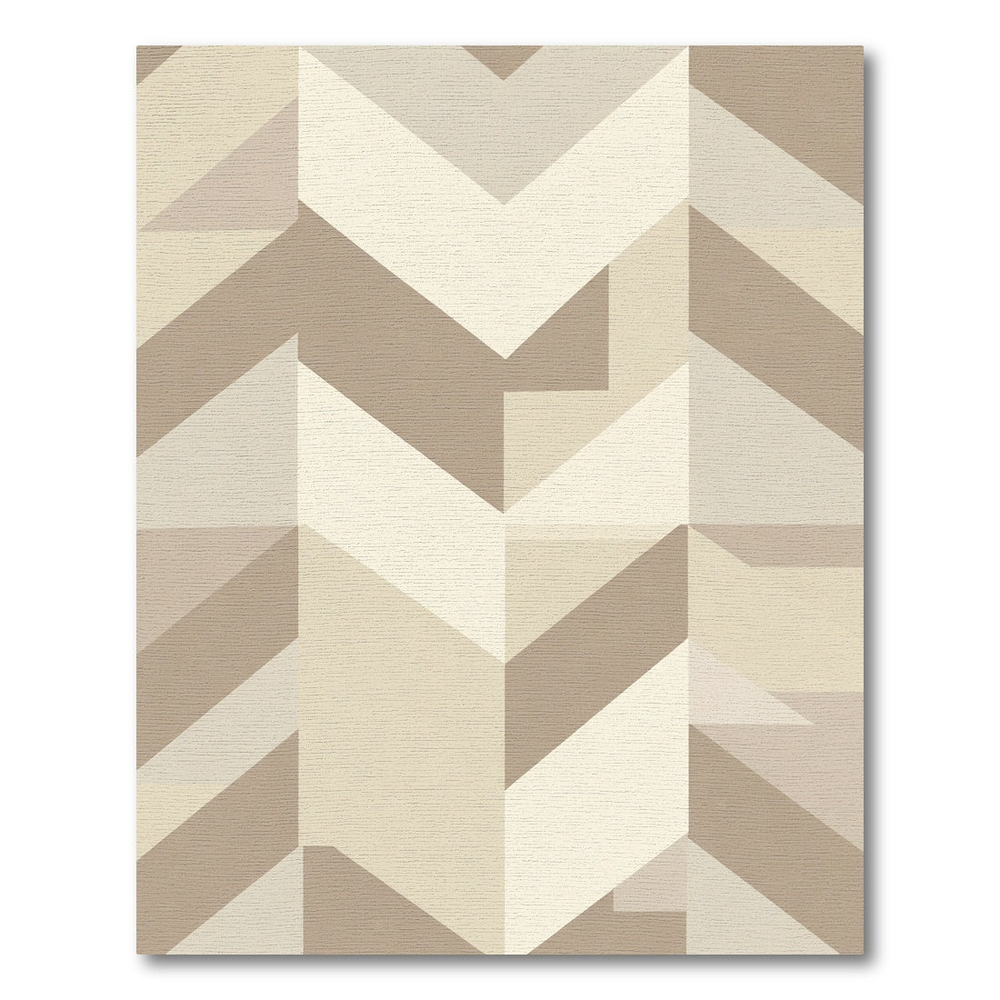 Earthy Tone Geometric Chevron Rug