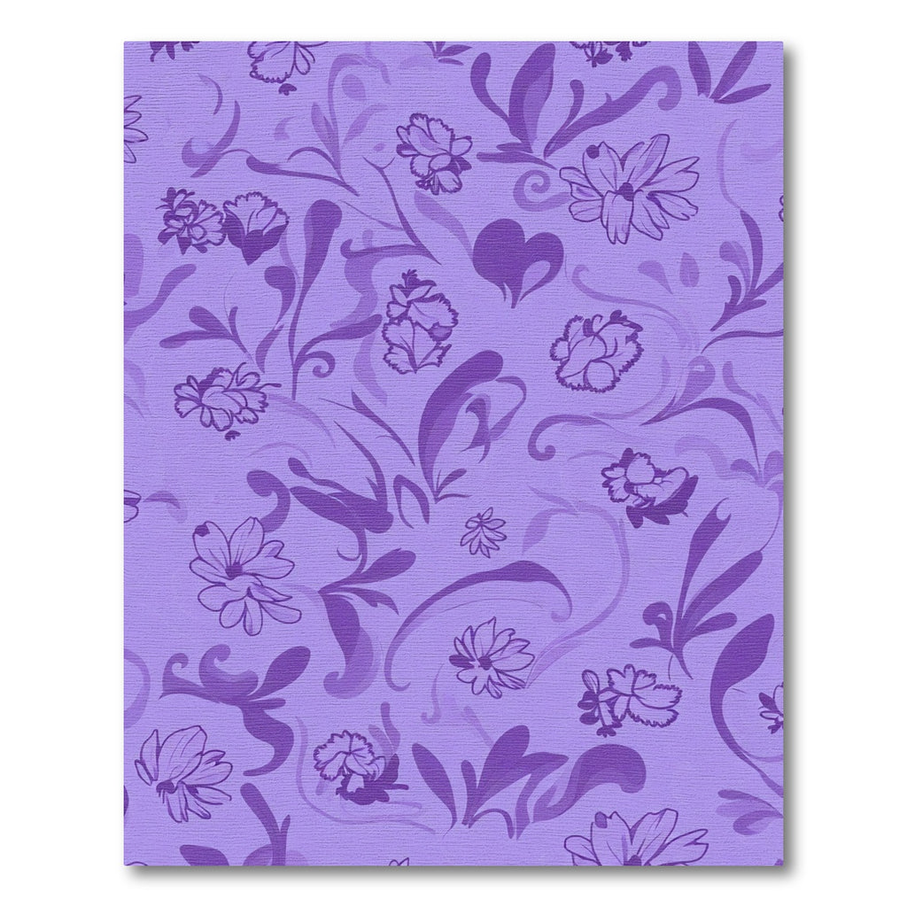 Lavender Floral Heart Swirl Rug