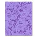 Lavender Floral Heart Swirl Rug
