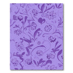 Lavender Floral Heart Swirl Rug