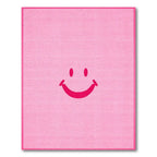 Pink Grateful Smiley Face Rug