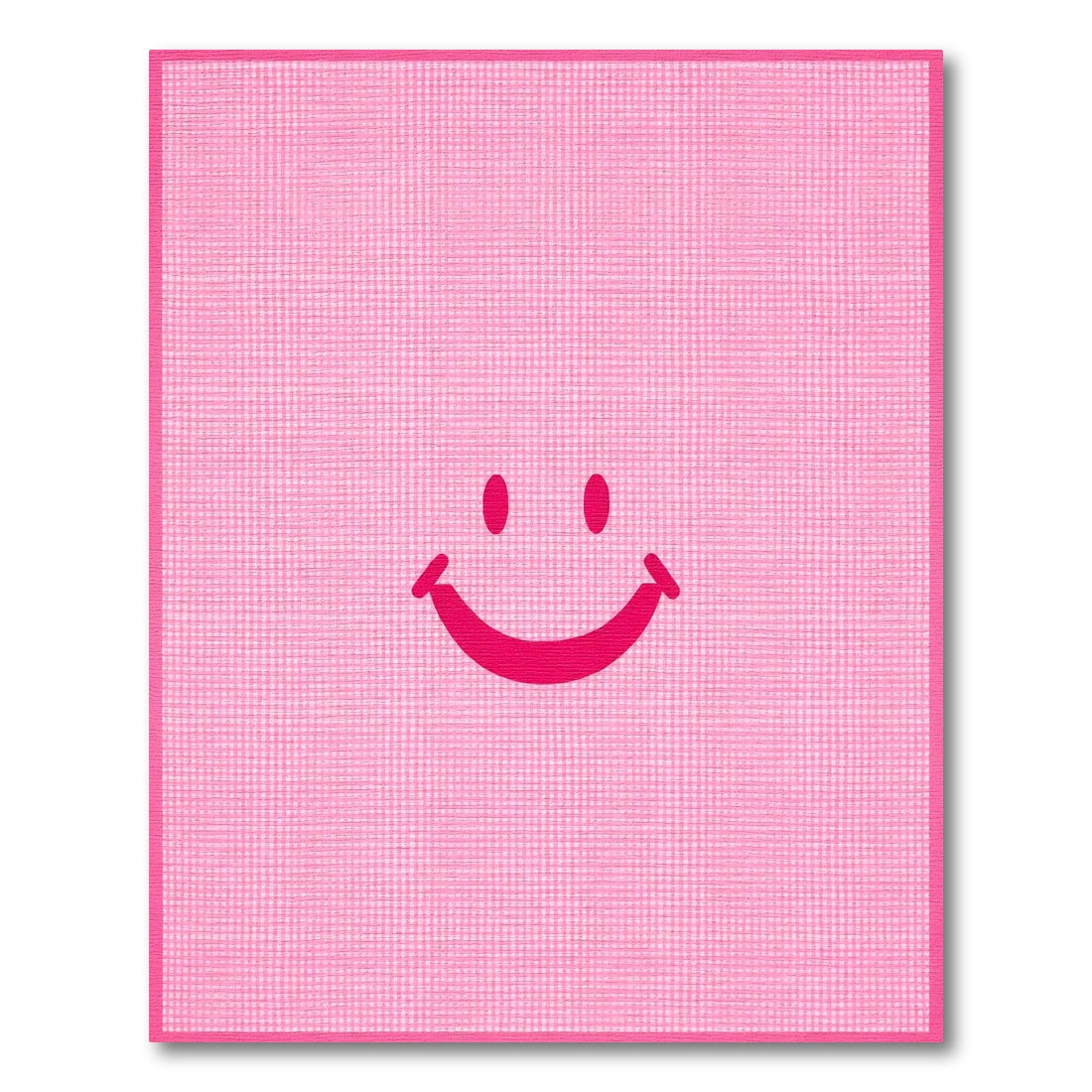 Pink Grateful Smiley Face Rug