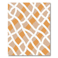 Beige Orange Woven Stripe Rug