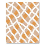 Beige Orange Woven Stripe Rug