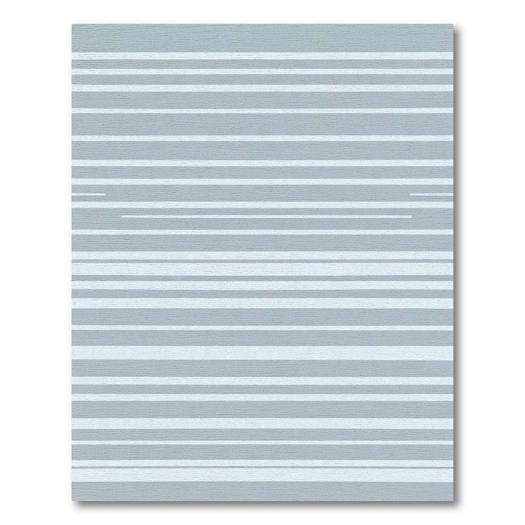 Soft Gray White Stripe Rug