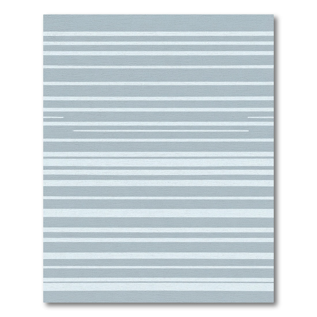 Soft Gray White Stripe Rug