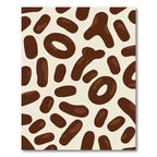 Brown Chocolate Drops Cream Background Rug