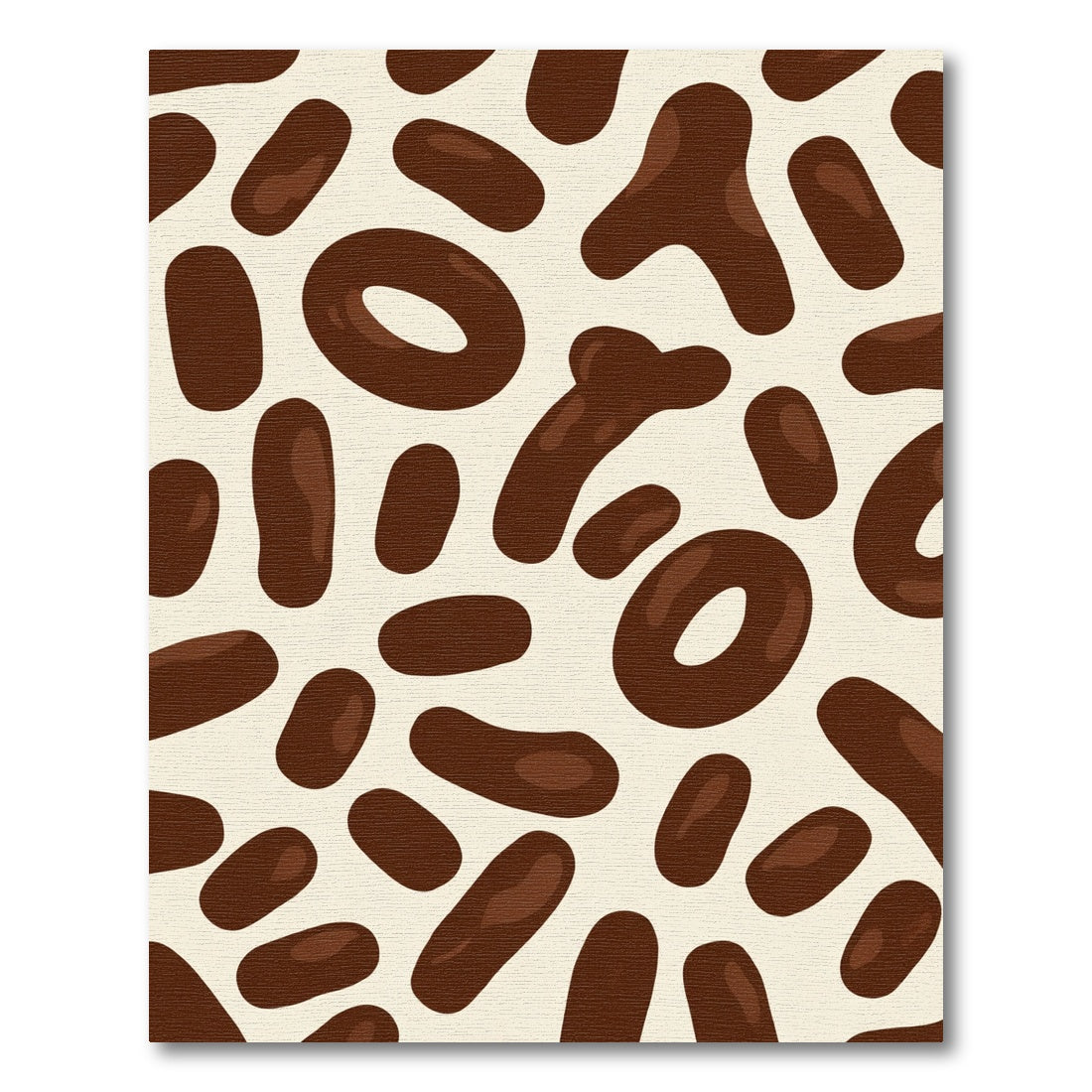 Brown Chocolate Drops Cream Background Rug