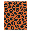 Bold Orange Black Organic Shapes Rug