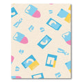Abstract Blue Yellow Pink Geometric Shapes Rug
