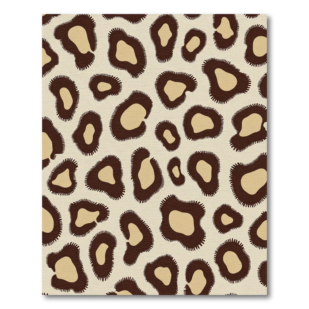 Tan And Brown Spotted Animal Print Rug